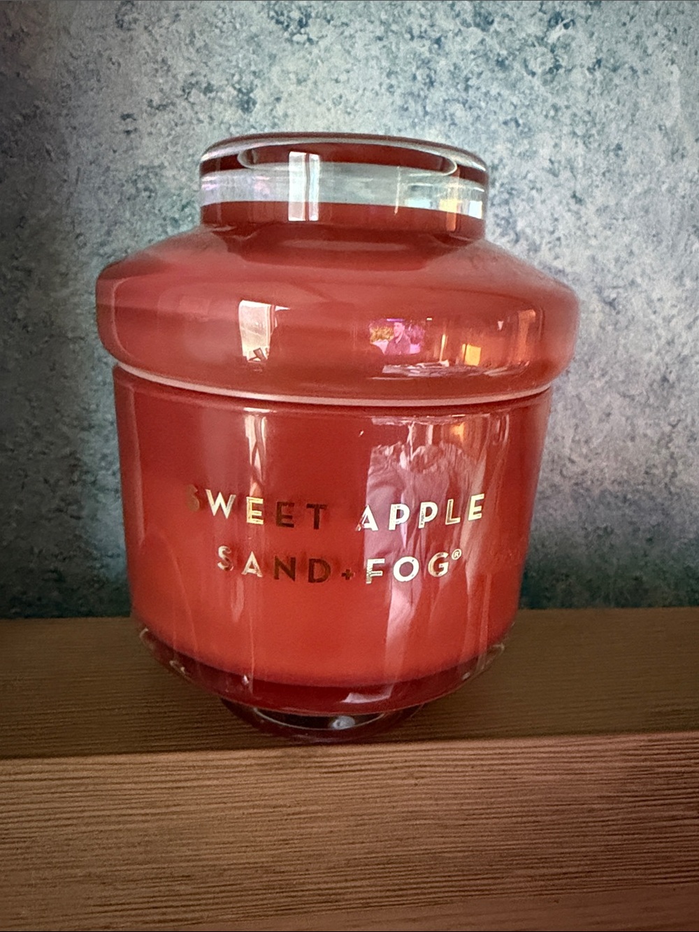Sand + Fog Sweet Apple Red Glass Jar Candle